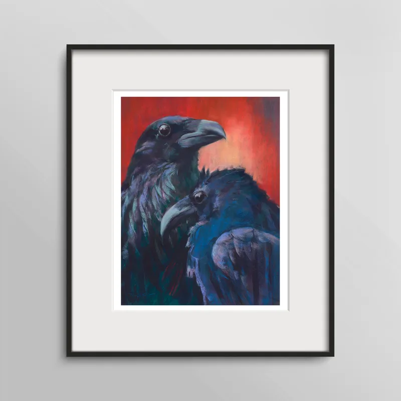 Two Ravens, Devoted (print)
